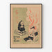 Vintage plakat 'Books To Burn' - Illustration sort humor