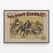 Plakat Vintage The Pony Express - Vægdekoration western — indrammet kunstværk på væggen