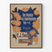 Vintage plakat med blomstertema og kunstnerisk typografi