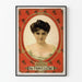 Vintage plakat The Princess Chic med rød ramme og ornamentalt design