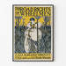 Gammel plakat The Road Rights of Wheelmen til vintage vægdekoration