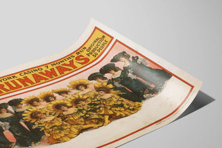 Plakat Vintage The Runaways – Vægdekoration Kunstnerisk Retro — visning af kunstværket