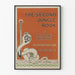 Vintage plakat af The Second Jungle Book af Rudyard Kipling