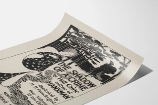 Vintage plakat The Shadow of a Crime - Sort-hvid illustration