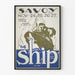 Vintage plakat The Ship vægdekoration båd