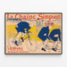 Plakat Vintage Simpson-kæden Cykling — indrammet kunstværk på væggen