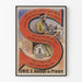 Vintage plakat af Singer symaskine Tunis 5 Avenue de France