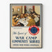 Vintage plakat The Spirit of War Camp - Vægdekoration Krig og Fællesskab