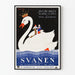 Vintage filmplakat The Swan med kongesvane og par