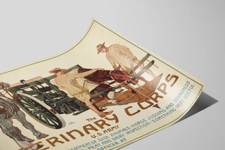 Plakat vintage veterinærkorpset i den amerikanske hær — visning af kunstværket