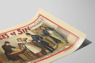 Plakat dekorativ vintage « Syndens løn » af Frank Harvey — visning af kunstværket