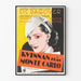 Vintage plakat Kvinan fra Monte Carlo - Retro vægdekoration til biograf
