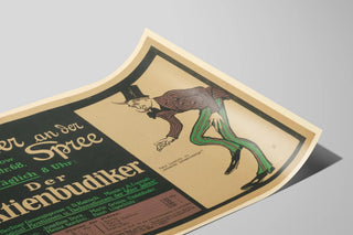 Plakat Vintage Théâtre Der Aktienbudiker - retro vægdekoration — visning af kunstværket