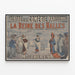 Plakat gammel Théâtre de la Comédie Parisienne - Hallernes dronning — indrammet kunstværk på væggen