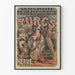Vintage plakat for teatret Les Turcs des Folies Dramatiques
