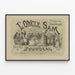 Plakat vintage Théâtre du Vaudeville L'Oncle Sam Amerikansk kvadrille — indrammet kunstværk på væggen