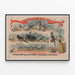 Plakat vintage Théâtre H. Abdy med dansende papegøjer — indrammet kunstværk på væggen