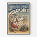 Plakat Teater Historiske Les Muscadins - Vintage Vægdekoration