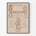 Vintage plakat fra Nationalteatret for Opera - Ballet Sylvia i 3 akter