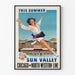 Vintage plakat Sun Valley Denne Sommer Chicago North Western Line