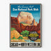 Vintage plakat af Zion National Park Utah - Naturlig vægdekoration