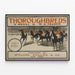 Plakat Vintage Thoroughbreds - Løb for heste og jockeyer — indrammet kunstværk på væggen