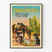 Vintage plakat Three In Exile med dyr og kvinde