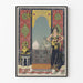 Dekorativ plakat med orientalsk labyrint i vintage stil