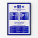 Vintage plakat TOEFL 1982-1983 - Eksamen Kalender på engelsk