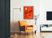 Vintage plakat med tonisk rokkunst, illustration af flaske og orange