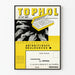 Vintage reklameplakat for TOPHOL medicin til gigtpatienter