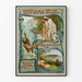 Vintage plakat for turisme Sistiana strande og marine kursteder