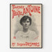 Vintage plakat af Tournée du Théâtre Antoine med Mlle Suzanne Després