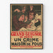 Vintage plakat af Grand Guignol-teatret - En forbrydelse i et sindssygehus