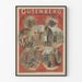 Historisk dekorativ plakat om Gutenberg - Kunstnerisk turné i 5 akter