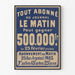Vintage reklameplakat for avisen Le Matin
