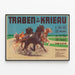 Plakat Vintage Trotløb ved Krieau — indrammet kunstværk på væggen