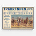 Plakat Hippodrom Prater begivenhed 1936 - travløb med sulky — indrammet kunstværk på væggen