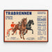 Plakat vintage travløb ved Prater 1934 — indrammet kunstværk på væggen