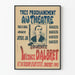 Teaterplakat Turné Léonce Dalbret dekorativ vintage