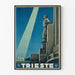 Vintage plakat Trieste - Grafisk og historisk vægdekoration