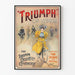 Vintage plakat Triumph of Venus til vægdekoration af ældre cykel