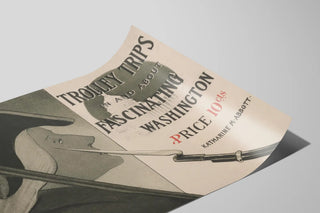 Plakat vintage Trolley-ture i Washington - retro vægdekoration — visning af kunstværket