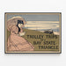 Plakat vintage Trolley-ture i Bay State Triangle — indrammet kunstværk på væggen
