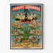 Vintage plakat Troupe Edouardo Aftenselskab hos obersten