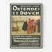 Vintage plakat af færgen Ostende-Dover Princesse Elisabeth