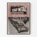 Vintage militær plakat af skrotmetal og tanks