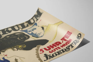 Plakat vintage Tuskulum kl. 5 te - dekorativ vægdekoration elegant — visning af kunstværket