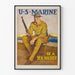 Vintage plakat U.S. Marine Vær en havsoldat - Militær vægdekoration