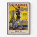 Vintage plakat af U.S. Marines Tjeneste på Land og Hav